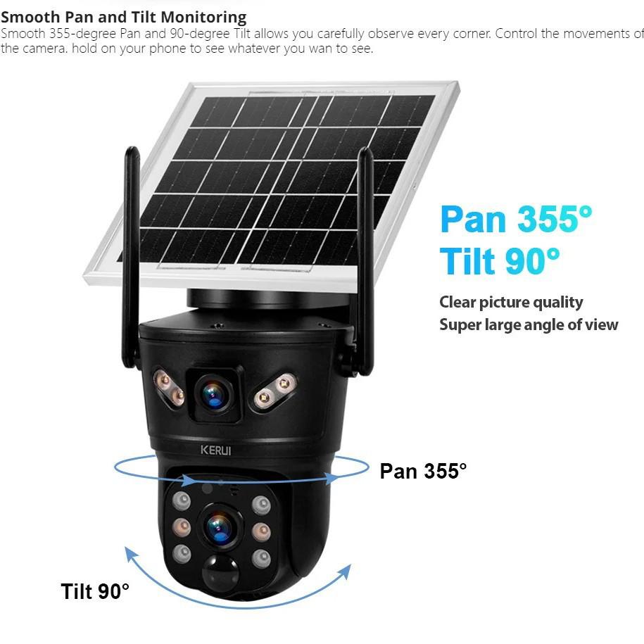 V380 Solar 4G Surveillance Camera: Indoor/Outdoor HD Monitor