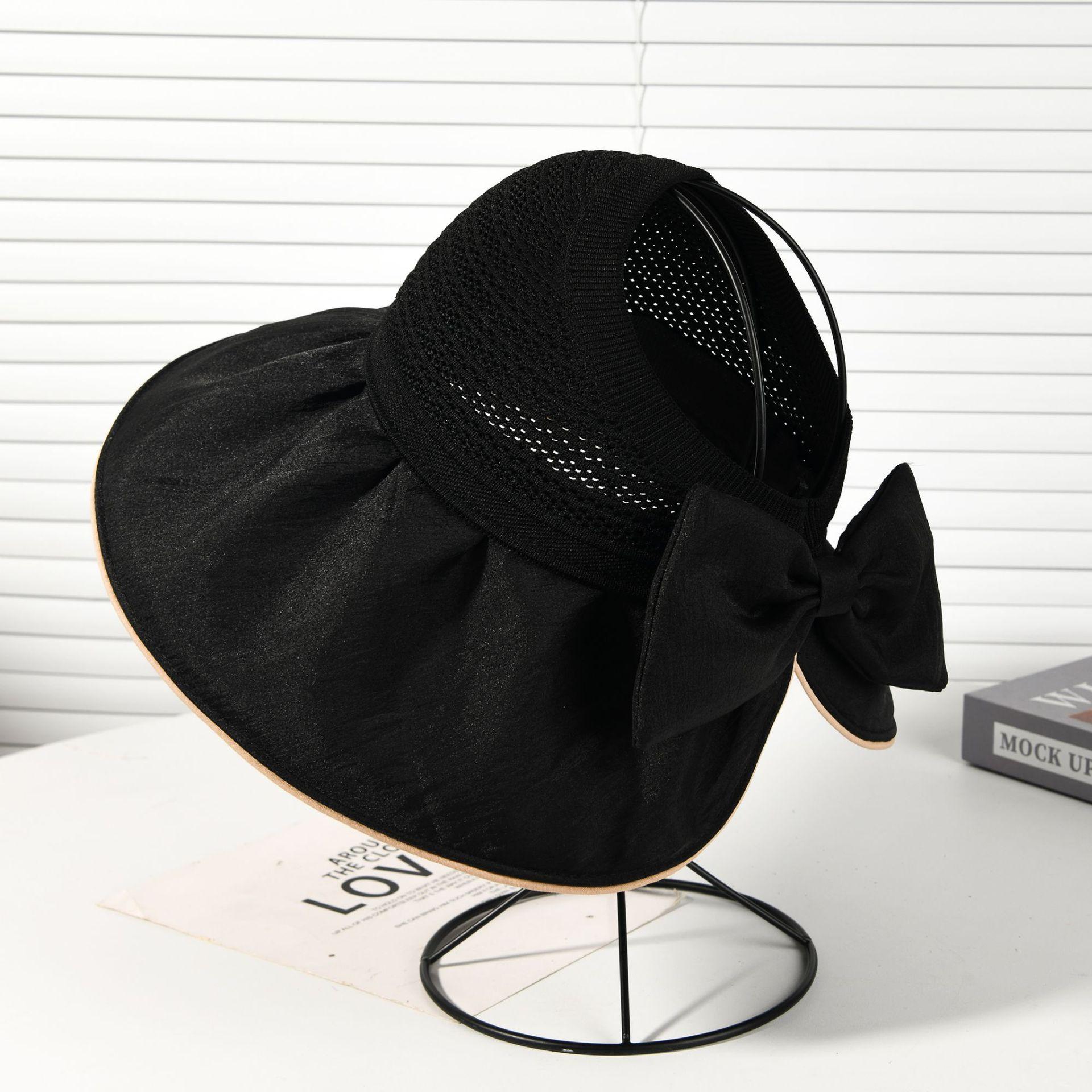 

Empty Top Breathable Sunscreen Hat Women S Summer Uv Protection Big Brim Sun Hat Small Outdoor Sun Hat Adjustable чорний