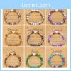 Twelve Constellation Colorful Natural Stone Crystal Beaded Bracelet Gift For Men And Women