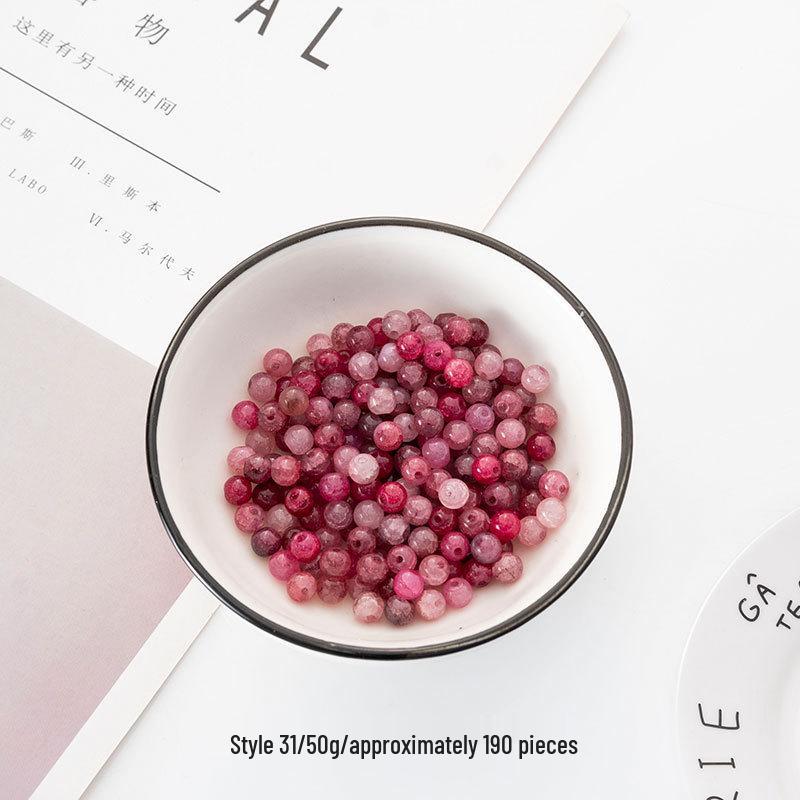 6.5-10mm Multicolor Glass Beads for DIY Bracelet and Necklace Jewelry Making