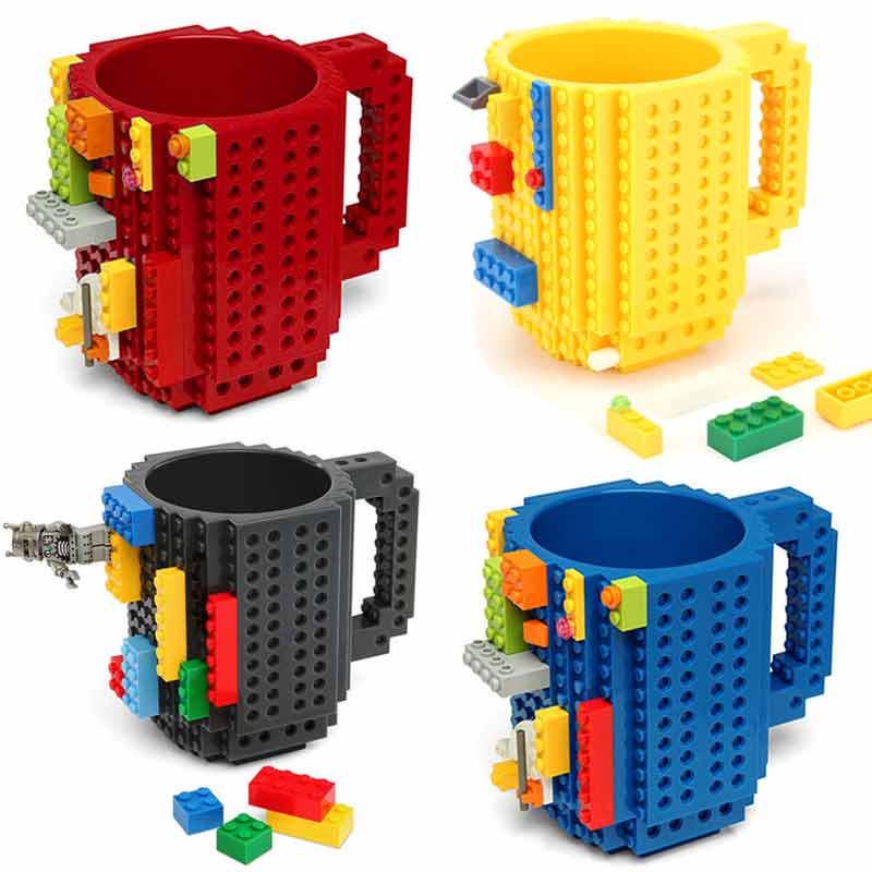 350ml Funny Build A Brick Mug Novelty Coffee Mugs/Cups Tea Beverage Cup DIY Block Puzzle Mug