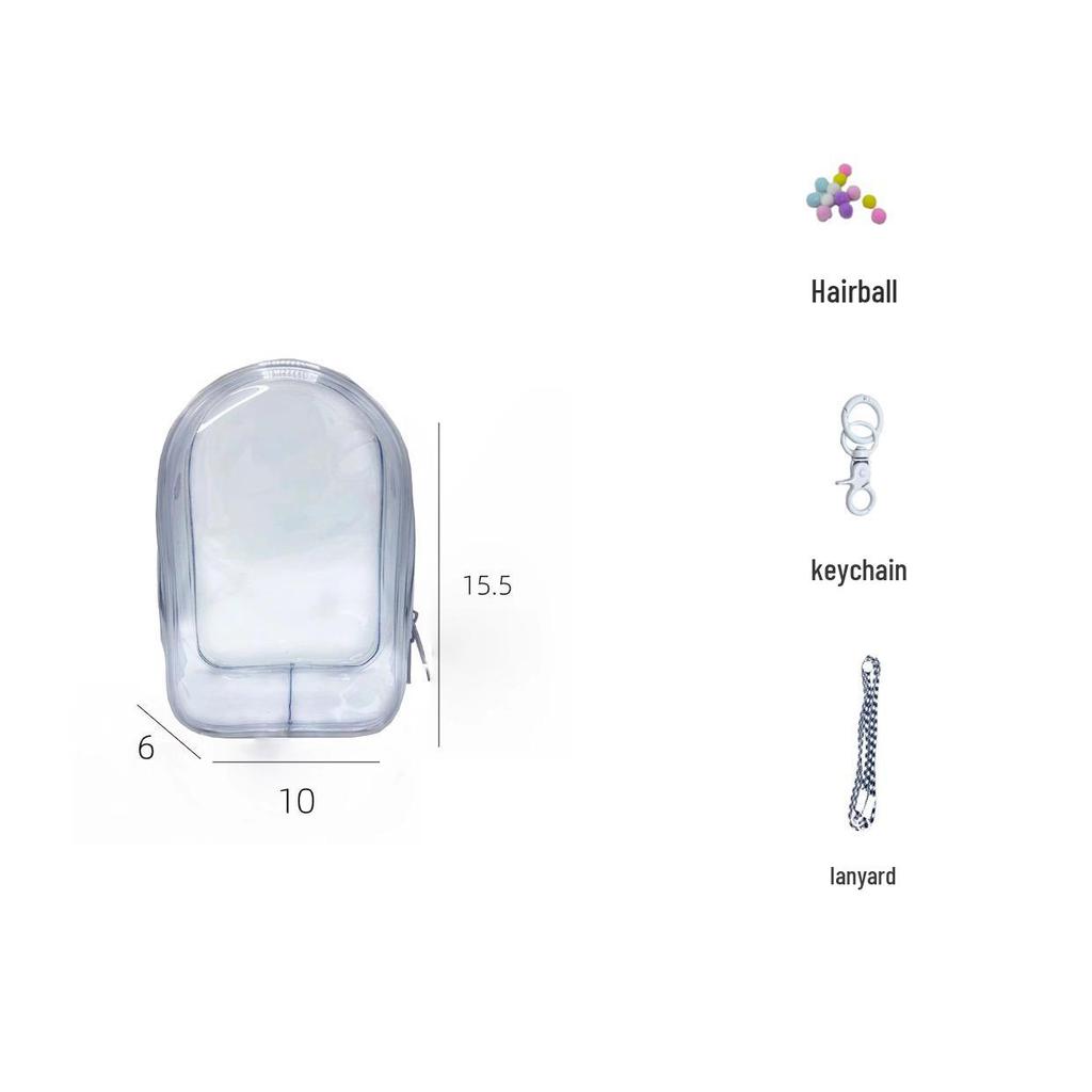 18.5cm Cotton Doll Pull Figure Blind Box Stroller Bag - Dustproof, Thickened, Clear PVC Hanging Doll Bag