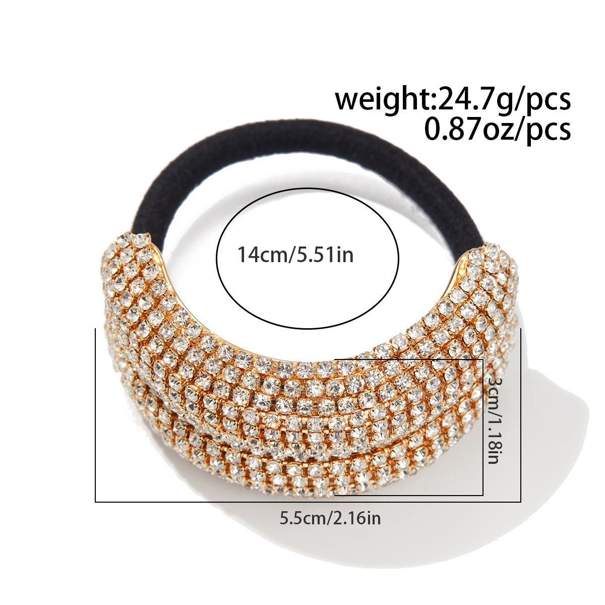 

Accessories Fashion Light Luxury Diamonds Full Diamond Hair Accessories Hair Rings Temperament Double Layer Design Sense High-end Hair Accessories