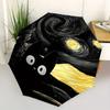 1pc Starry Night Cat Automatic Folding Exquisite Umbrella Portable Collapsible Design, 8-Rib Iron Frame, Durable Fabric, All-Season Casual O