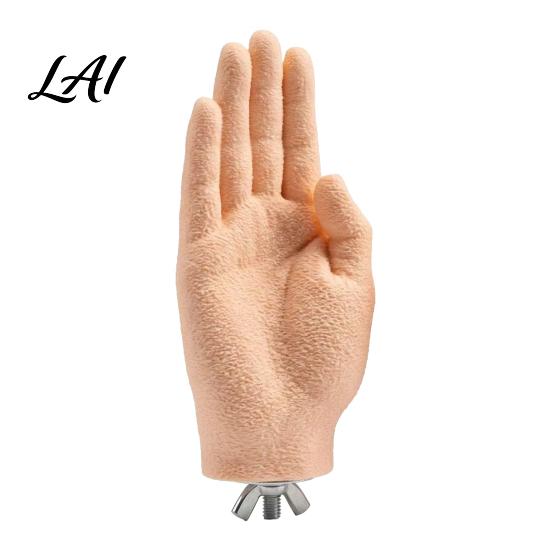 Parrot Training Aid Fake Hand Perch Simulated Human Bird Taming Toy Equipment with Grinding Surface Safe Anti‑Bite Desensitization Stand for Small