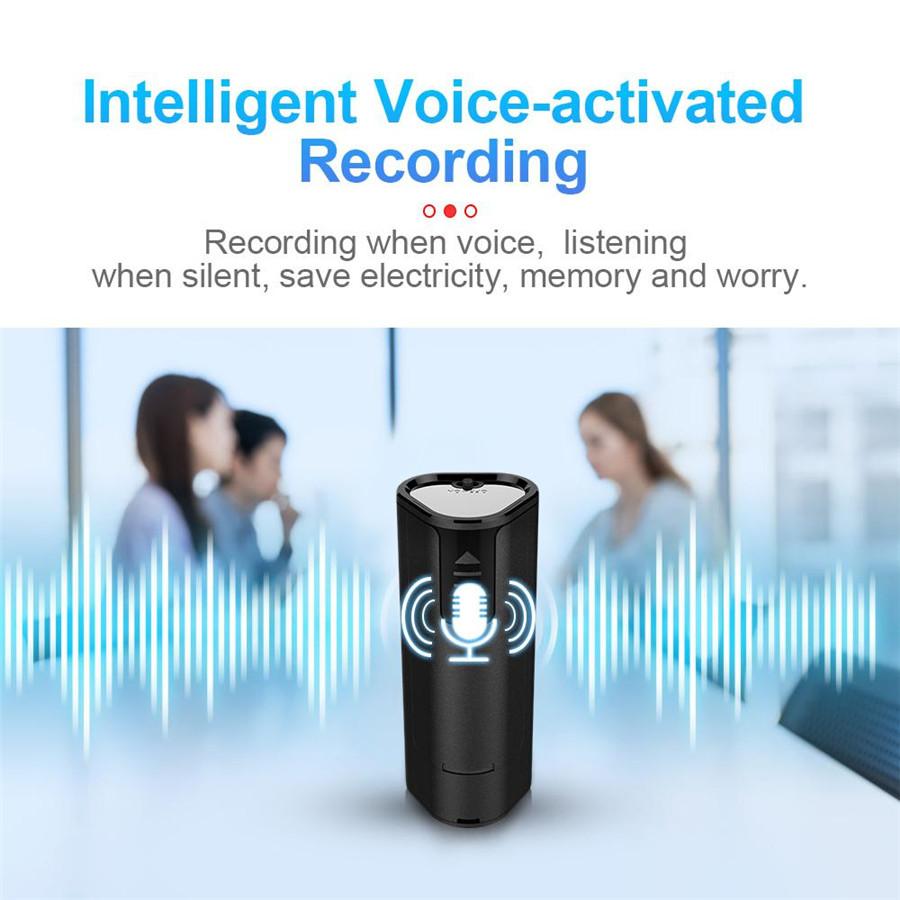 Hidden Voice Recorder Activated Digital Audio Sound Recording Device 16GB Black