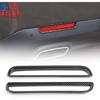 2pcs Rear Fog Light Lamp Trim Cover Decor for Dodge Challenger 2015+Carbon Fiber
