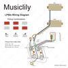 Musiclily Pro Pre-Wired 3-Way Toggle Switch with Braided Metal Wire, Soldered, Nickel for LP Les Paul Electric Guitars