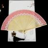 Silk Cloth Color Changing Folding Fan Bamboo Material Dance Fan Elegant Handicraft Fan  Summer Use