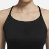 Nike Solid Color Brand Logo Knitted Tight Tank Top Women Tops Black DA3121-010