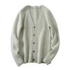 Italian Single! 55% Wool + 20% Yak Velvet Export Men's Clothing Balance Cargo with Logo Cut off Knitting Cardigan Sweater Outwear