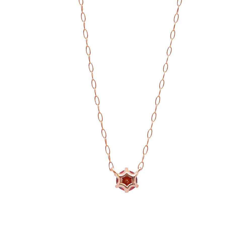 [ESTELLE] ESTELLE [WEB Exclusive Item] January Birthstone Garnet K18 Pink Gold Necklace 0351-9583-0019-0000
