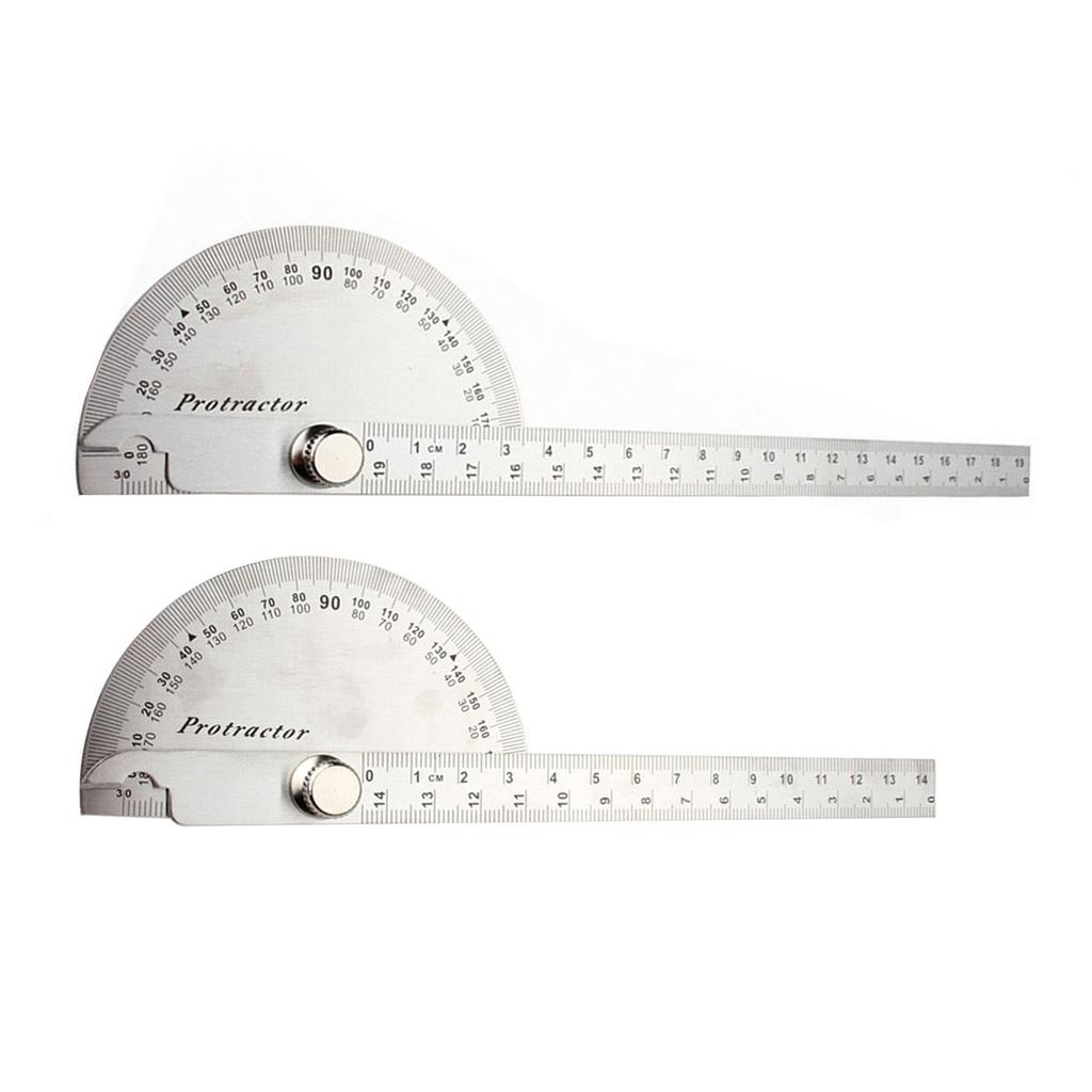 Precision Stainless Steel Angle Measuring Protractor 90X150 90X200 Angle Ruler for Architects and Woodworkers