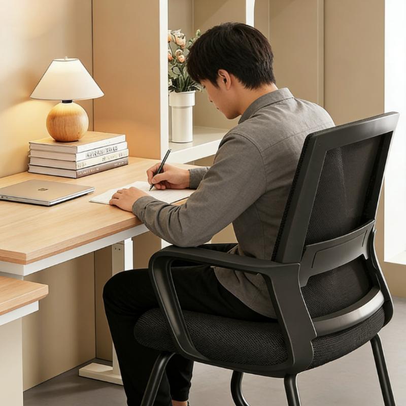 Ergonomic Mesh Office Chair - Breathable Computer Desk Chair with Lumbar Support, Height for Home & Dormitory