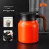 Large Capacity 316 Stainless Steel Stewing Teapot with LED Display and Wood Grain Handle