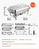 VEVOR 4 Packs Chafing Dishes for Buffet Set, 8.5L Stainless Steel Chafer, for Banquet Party Wedding, Rectangle Buffet Server Warmer