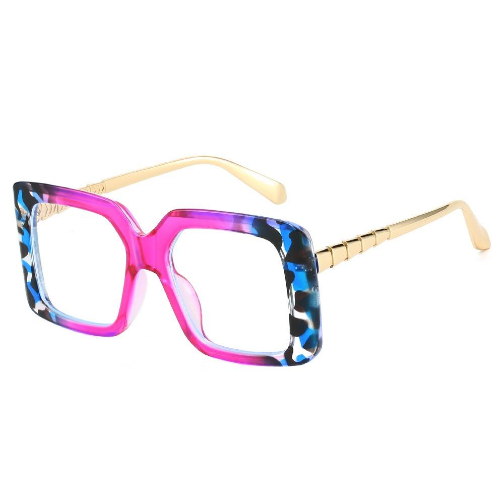 JYL Oversized Square Sunglasses UV400 Gradient Green-Yellow Unisex Punk / 3244