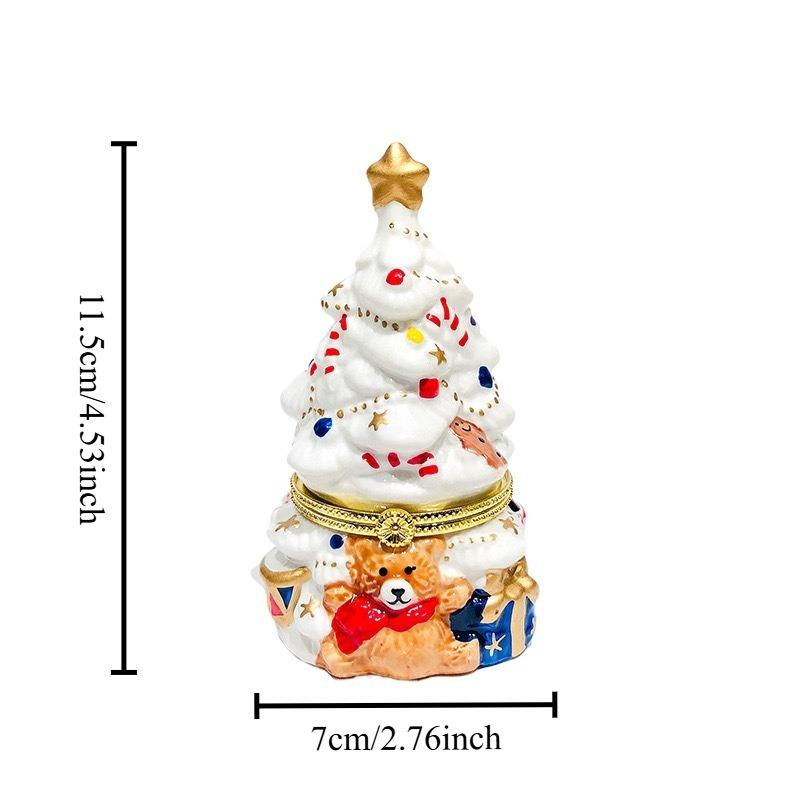 1pc Christmas Tree Candle Holder Festive Decor Painted Ornament Aromatherapy Cup Scented Container for Holiday Atmosphere