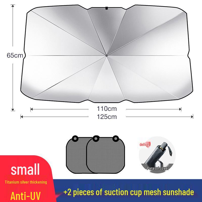 Umbrella-Style Car Windshield Sunshade - Heat Insulation & Light-Blocking