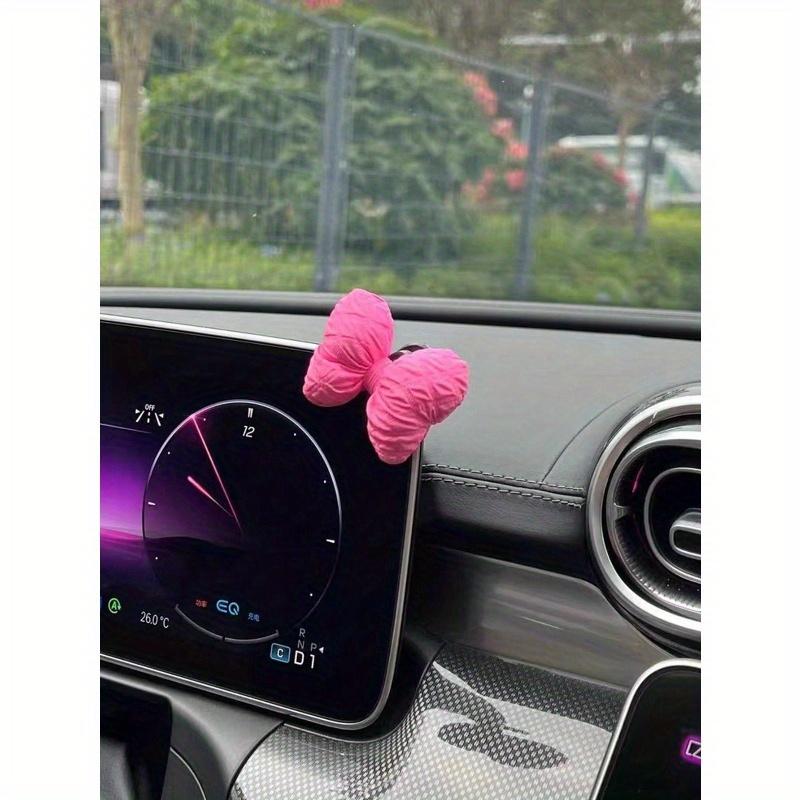 Cute Bow Tie Car Decoration Ornament, Creative Interior Decor for Rearview Mirror, Dashboard