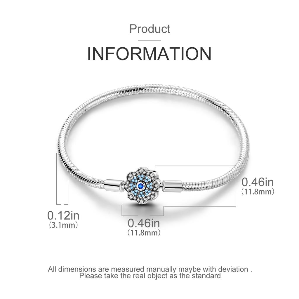 Silver Plated Bracelets 17-20CM Original Butterfly Stainless Steel Pulseras Bracelet Fit DIY Charms Beads Jewelry Gift For Women