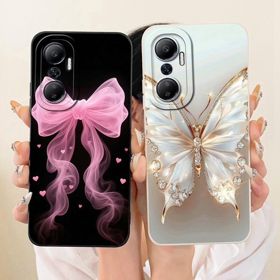 For Infinix Hot 20 20Play Cute Cat Flower Cartoon Phone Case For Infinix Hot 20 Play Hot20 4G Soft Silicone Covers Bumpers