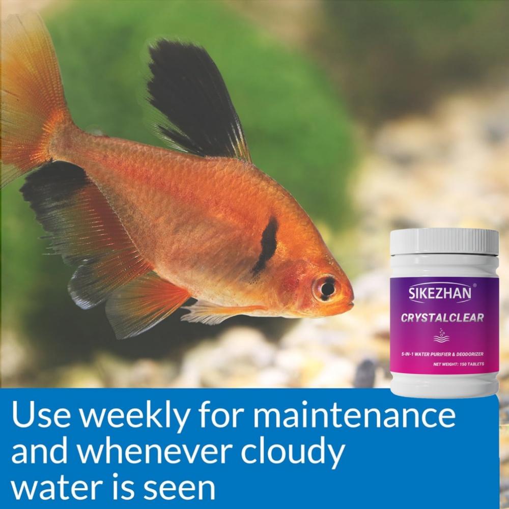 SIKEZHAN Aquarium Water Treatment Tablets Algae Remover Methylene Blue Nitrifying Bacteria Fish Tank Clarifier Conditioner Set
