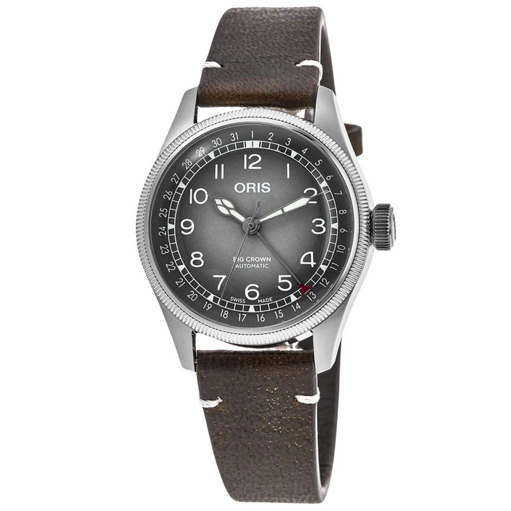 Oris Big Crown X Cervo Volante Leather Strap Grey Dial Automatic 01 754 7779 4063-Set Men's Watch