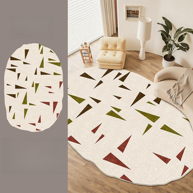 Cream Style Bedroom Decor Carpet Irregular Shape Carpets for Living Room Thick Plush Bedside Floor Mat Fluffy Soft Cloakroom Rug
