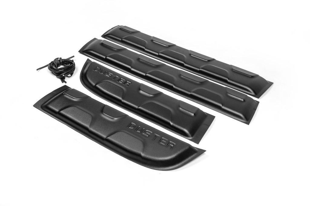 Молдинги с выпуклостями (4 шт, пластиковые) DDU - Украина для Dacia Duster 2008-2018 гг