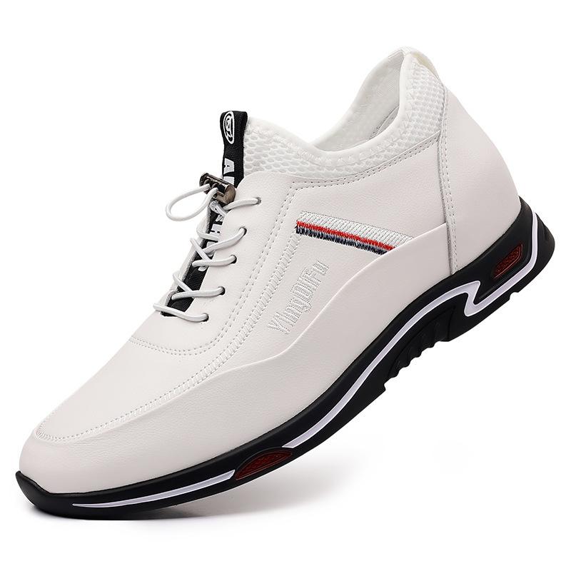 Breathable inner heightening shoes leather shoes invisible 6cm men's leather 8cm hole sports small casual heightening shoes men