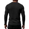 Casual sportief ondershirt voor heren, V-hals top met lange mouwen