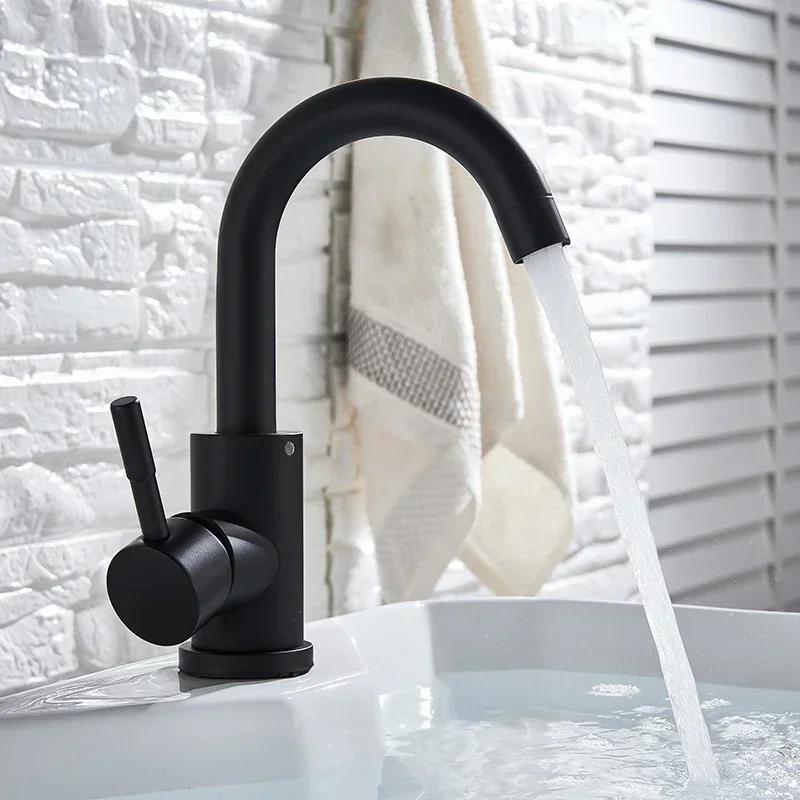 Basin Faucet Bathroom Kitchen 360°rotating Sink Faucet Stainless Steel Hot and Cold Tap Toilet Water Mixer Tap Accessories