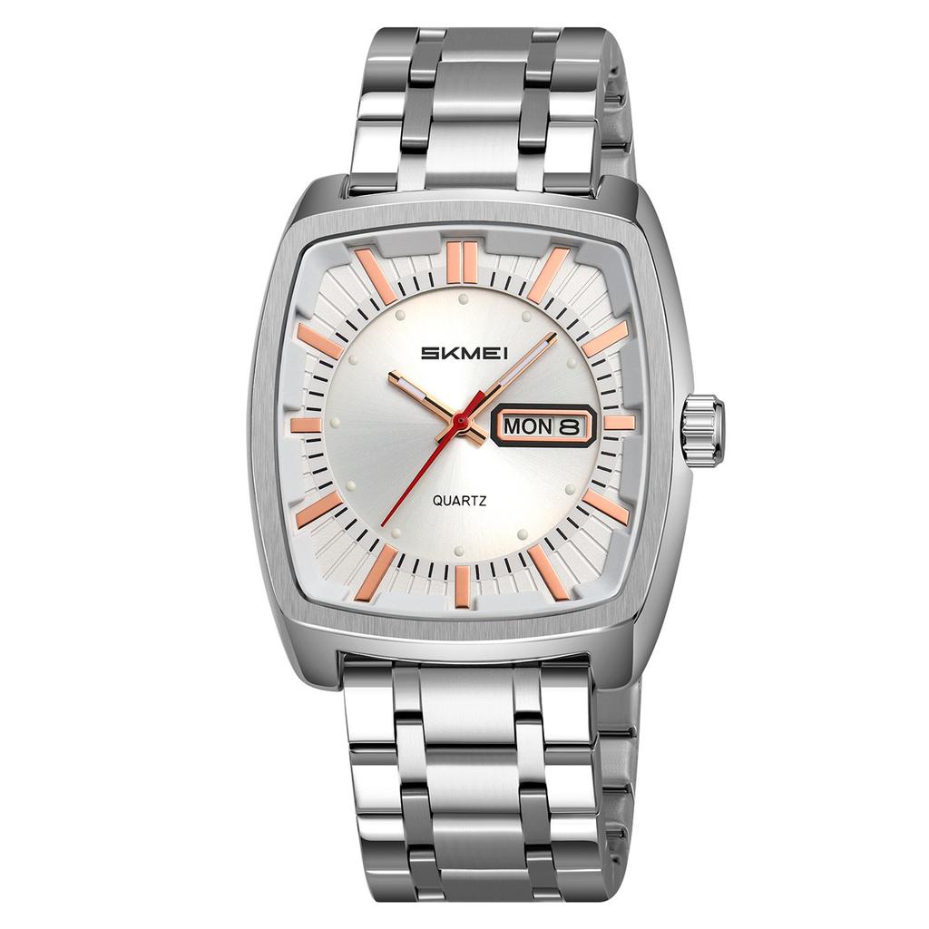 Skmei Pánské hodinky Ležérní Módní Originální Křemenné Hodinky pro Muže Vodotěsné Nerezové Ocelové Luminiscenční Datum Týden Trend Šaty Náramkové hodinky
