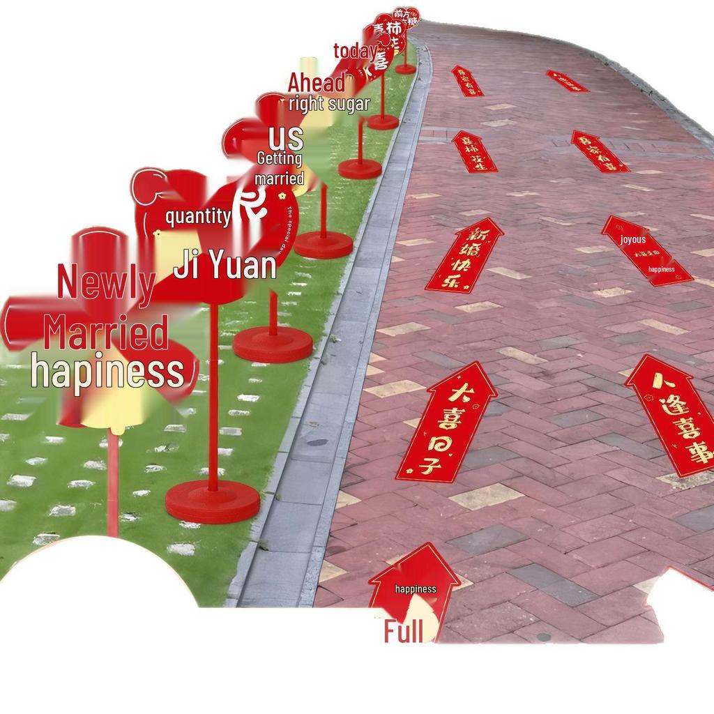 Komplettes Hochzeitsschilder-Set für ländlichen Innenhof und Gemeinschaftsdekoration