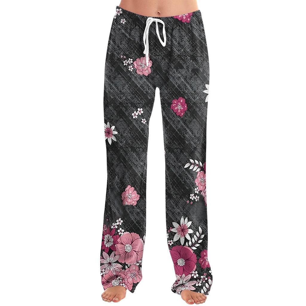 Women's Allover Printed Home Pants Sleeping Pajama Pants Long Pants Pajama Pants Yoga Pants