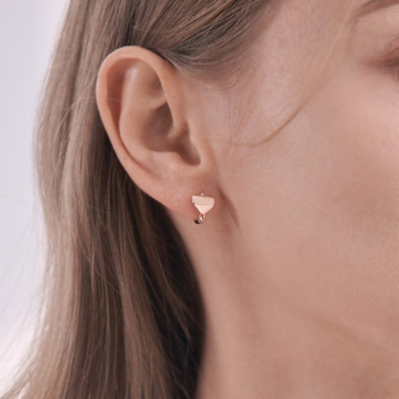 CRANNE 14K Heart Earrings (Gold Pin) C24EGP029