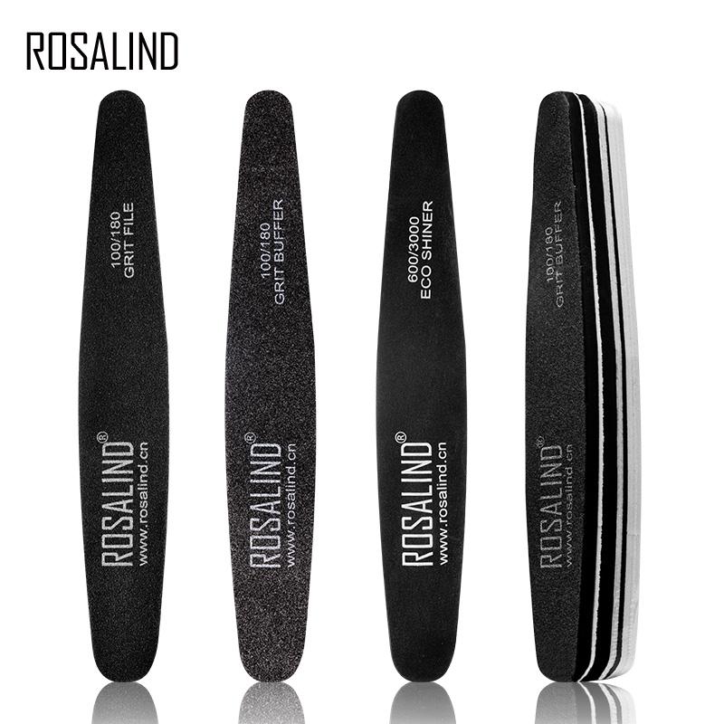 ROSALIND 3PCS Sanding Nail Files Grinding Buffer Pedicure Manicure Polish Beauty Tools Nail Care Professional Nail Files