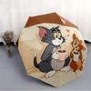 1pc Tom Jerry Self-Folding Umbrella, 8-Bone Compact Travel Umbrella, Durable Plastic And Iron Frame107