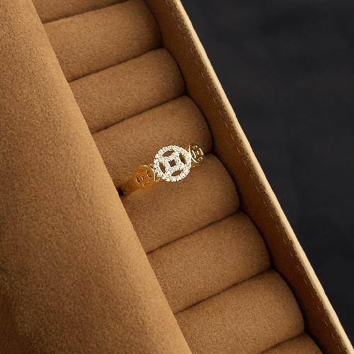 Light Luxury High-end Zircon Index Finger Ring Niche Retro Palace Style Ring Fashion Temperament Medieval Style Ring Female