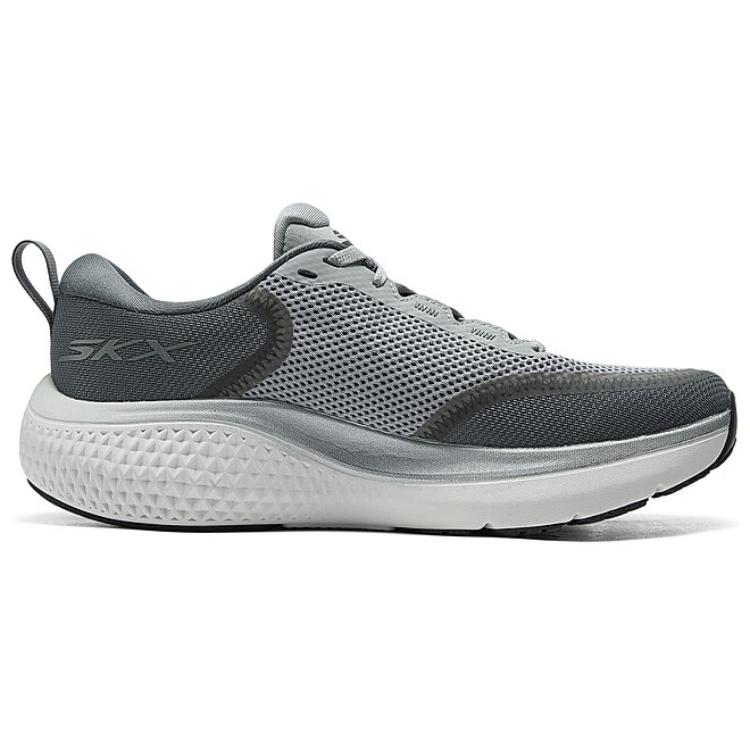 Skechers Go Run Supersonic Max Lightweight Cushioning Comfortable Sports Shoes Men Sneakers Gray White 246086-GRY