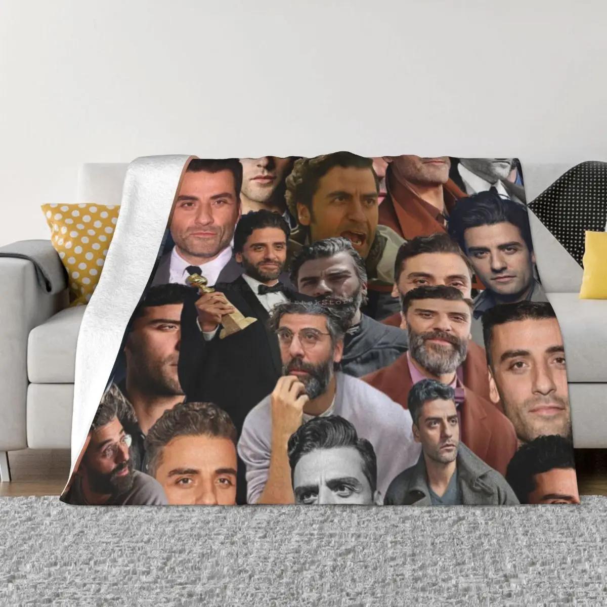 

oscar isaac photo collage Throw Blanket Thermal Blanket decorative blanket Beautiful Blankets 30x40in