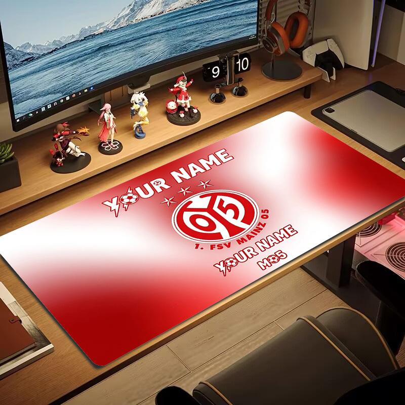 Custom Name 1. FSV Mainz 05 Print  Cushion Non-slip Laptop Tablet Big Mousepad XXL Mat Mini PC Playmat With Lock edge
