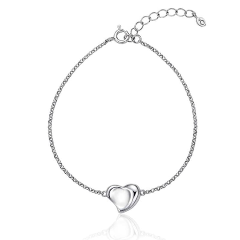 Ozel Silver925 Lovely Heart Pendant Bracelet PS137B