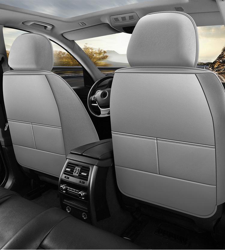 Premium Nappa Leather Car Seat Cushion, Stain-Resistant, Breathable, Full Coverage for All Seasons