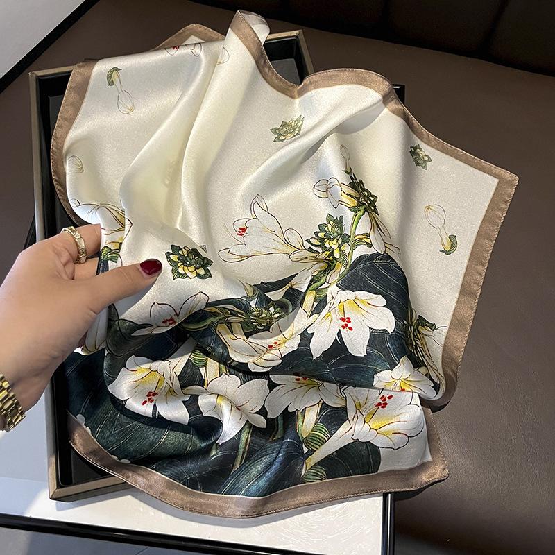 100% Natural Real Silk Scarf Women Shawl Bandana Square Scarves new Kerchief Mulberry Spring Fashion Luxury High Quality Hijab
