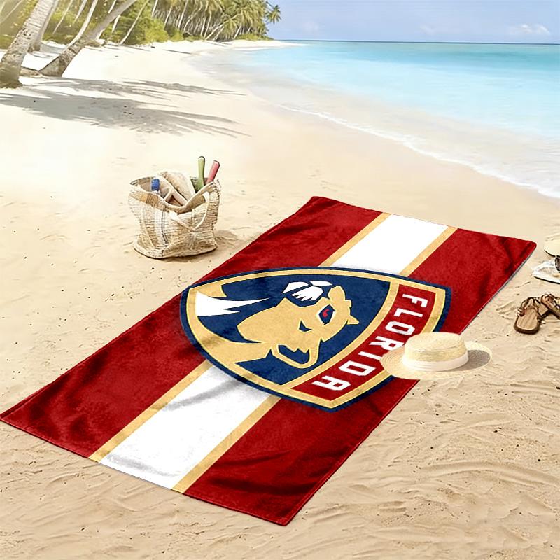 Florida Panthers Print Beach Towel, Large Soft Quick Dry Towel for Beach Camping Swimming