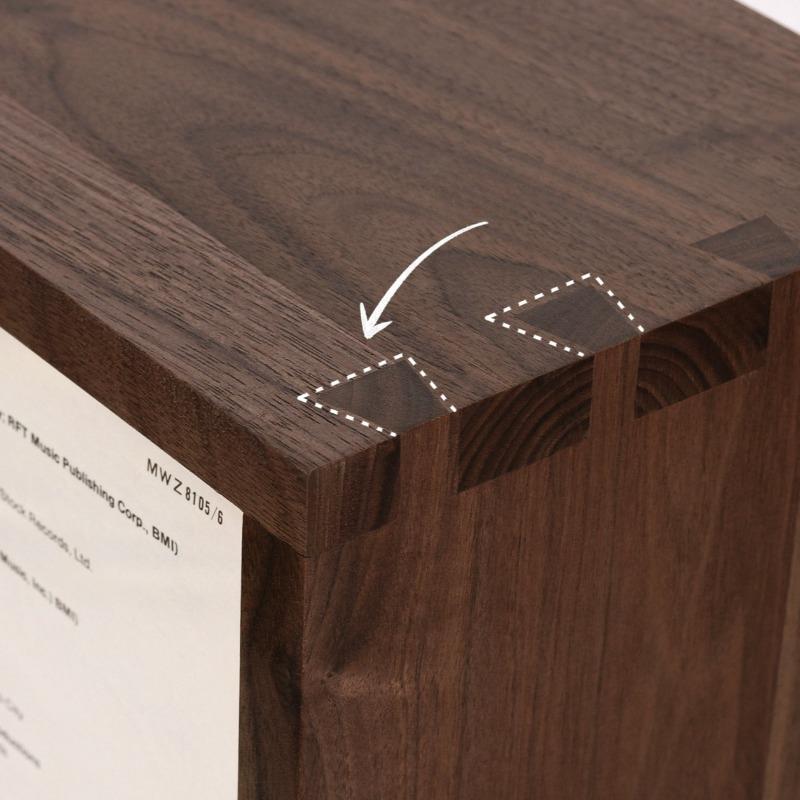 Wooden Vinyl Record Storage Box, LP Display Stand Holder for Album Collection, Solid Wood CD Storage Shelf,Vintage Music Cabinet