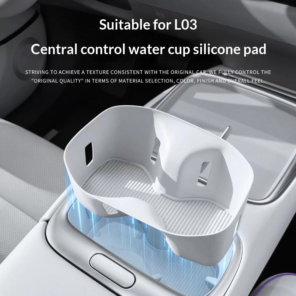 For Xpeng MONA L03 Center Console Cup Holder Silicone Sleeve Anti-Slip Cup Slot Mat Car Interior Modification Accessories
