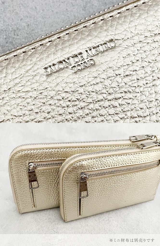 de Long Wallet Wallet Gold Wallet Long Wallet Money Luck Italian Cowhide Leather Genuine Leather Plain Stylish Thin Thin Wallet Slim Golden Champagne